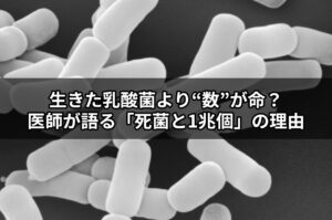 生きた乳酸菌より“数”が命？―医師が語る「死菌と1兆個」の理由