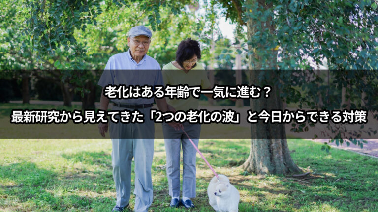 老化はある年齢で一気に進む？最新研究から見えてきた「2つの老化の波」と今日からできる対策